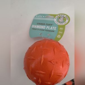Orbee Tuff Diamond Plate Dog Toy Ball new Outward Hound Planet Dog